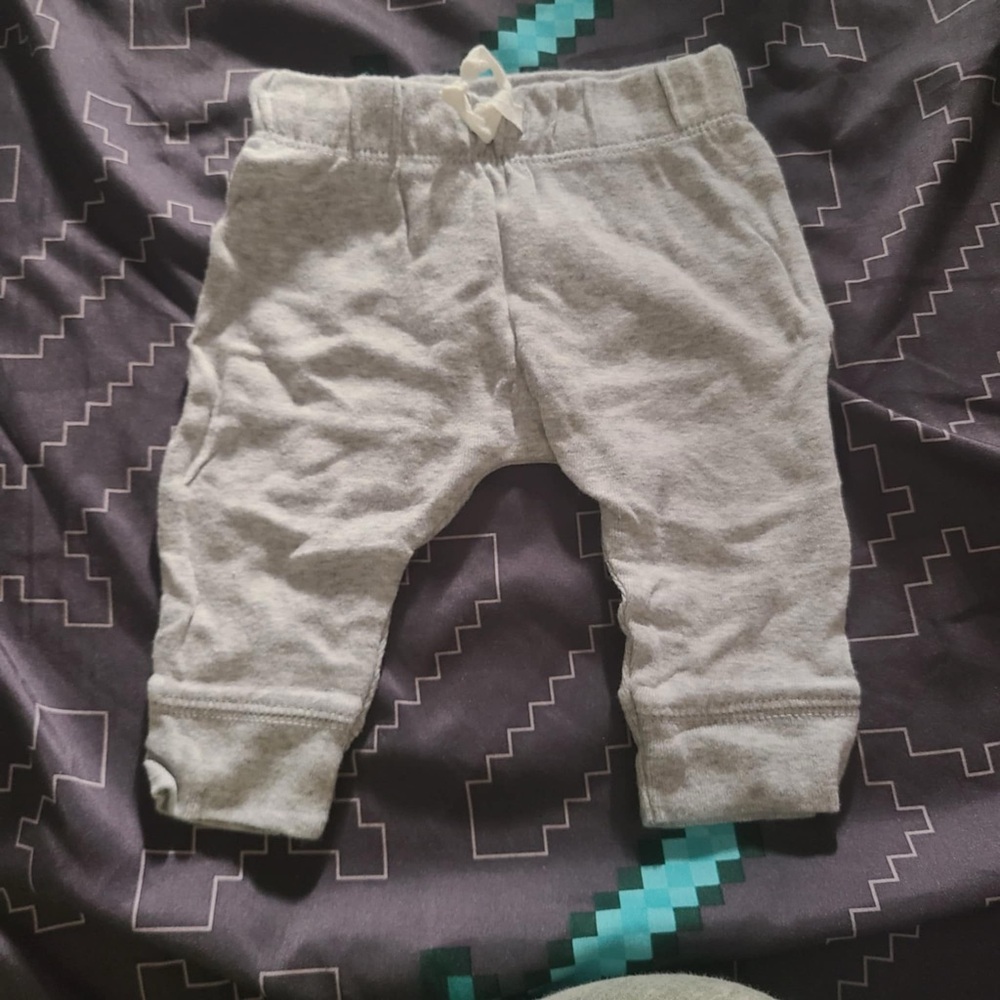 Gray Jogger Sweatpants with Elastic Waistband